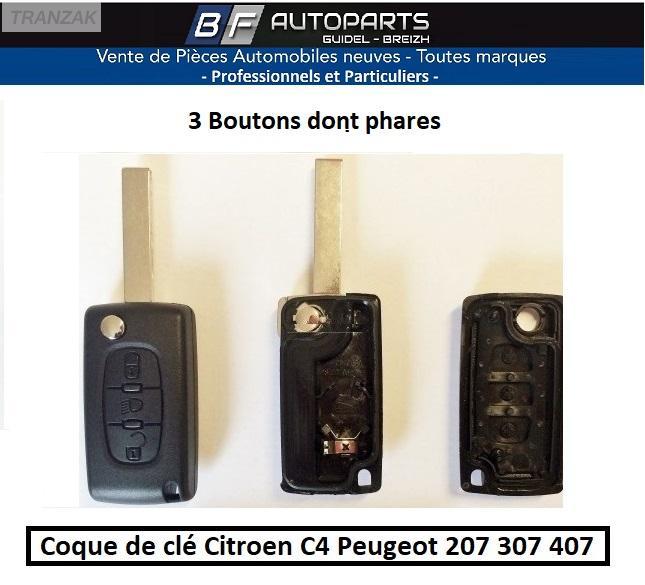 Clé coque voiture pour Peugeot / Citroën - Équipement auto